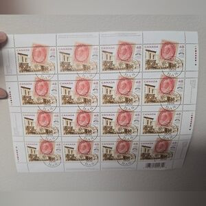 Vintage Canadian Stamp Sheet